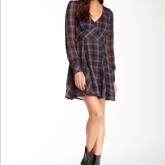 Free People Dresses & Skirts - Free People Teen Spirit Minidress in blue/yellow